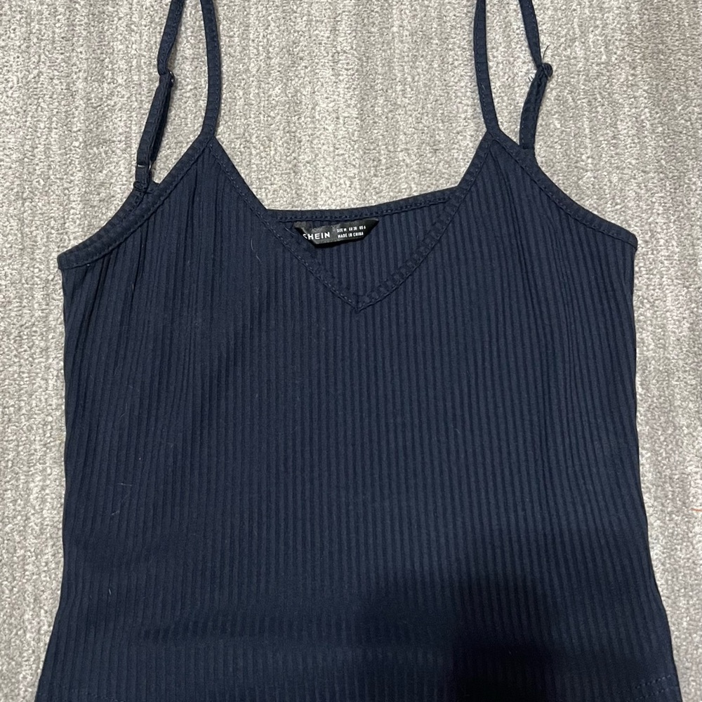 SHEIN Dark Blue Ribbed Camisole